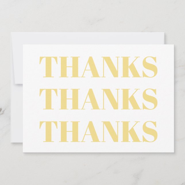 Obrigados, cartão elegante e branco-claro-dourado (Frente)