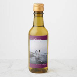 Obrigados de amor Magenta Plum Simple Casamento Fo