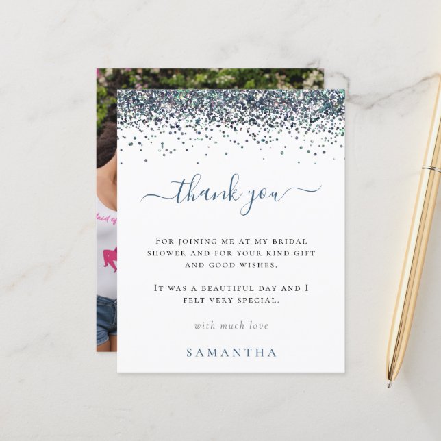 Obrigados de Chá de panela de Fotografia Azul de O (Frente/Verso In Situ)