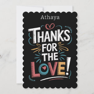 Obrigados de tipografia para o amor Personalizado