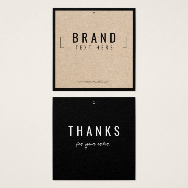 Obrigados de Vestuário Preto Moderno Manipulam Eti (Frente & Verso)