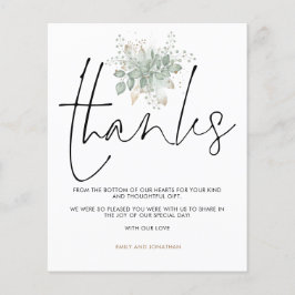 Obrigados Dourados de Script de Folhagem de Casame