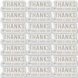 Obrigados e um bom dia adesivos transparentes