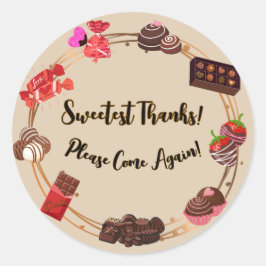 Obrigados mais doces adesivos