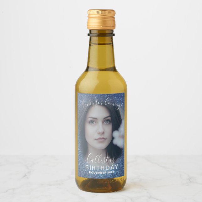 Obrigados Marinho Azul Glitter Foto de Omã Foto An (Frente)