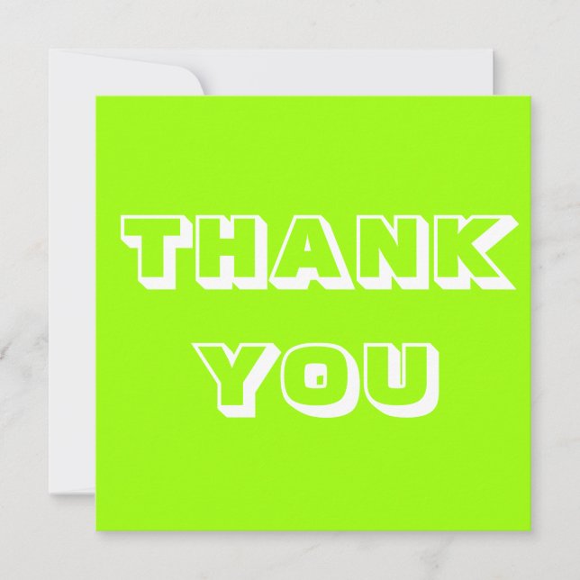 Obrigados, obrigado, branco verde-doce (Frente)