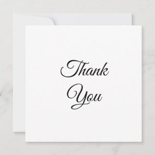 Obrigados, obrigado, carta elegante branca e preta