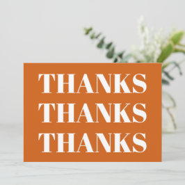 Obrigados, obrigado Cartão de Ação de Graças branc