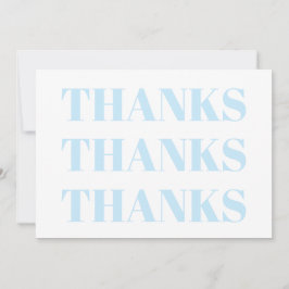 Obrigados, obrigado, cartão moderno branco azul cl