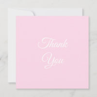 Obrigados, obrigado rosa claro cartão elegante clá