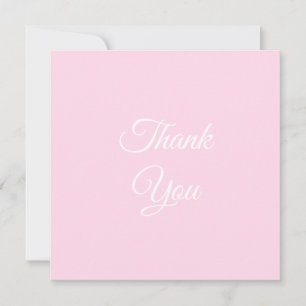 Obrigados, obrigado rosa claro cartão elegante clá