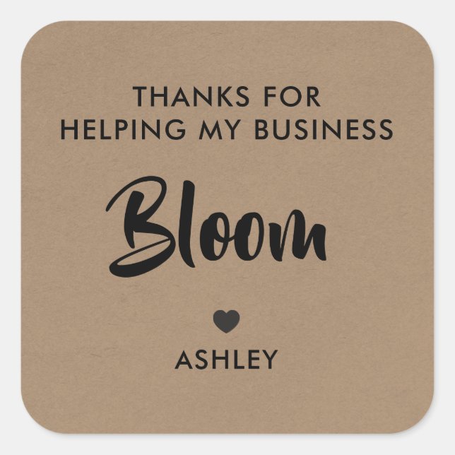 Obrigados para Ajudar minha empresa com a etiqueta (Frente)