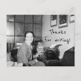 Obrigados para cartão postal Escrevendo