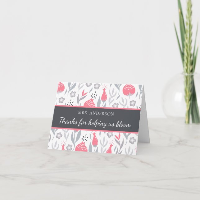 Obrigados Para Nos Ajudar A Cartões de agradecimen (Frente)