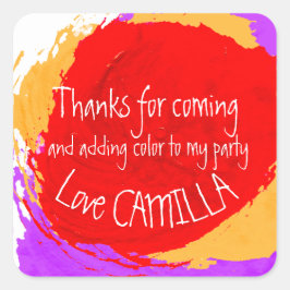 Obrigados para os adesivos de pintura de festas de