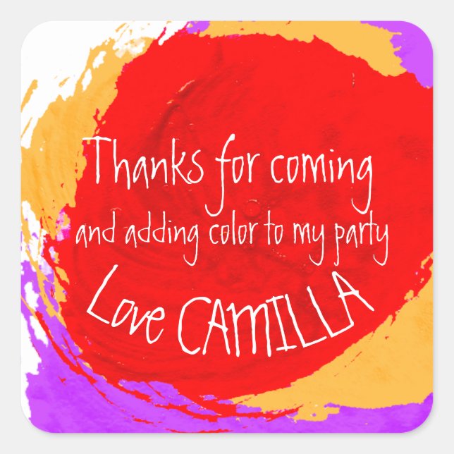 Obrigados para os adesivos de pintura de festas de (Frente)