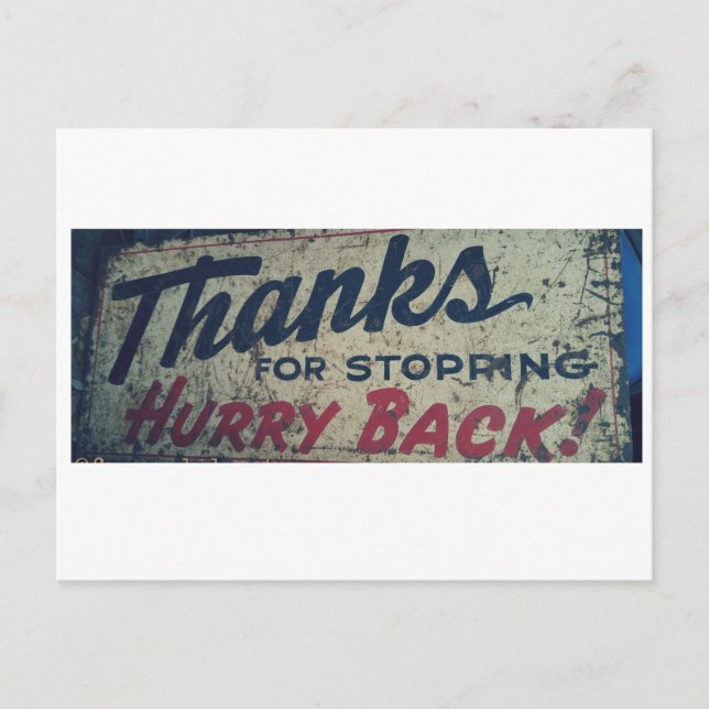 Obrigados para parar de se apressar! Cartão Postal (Frente)