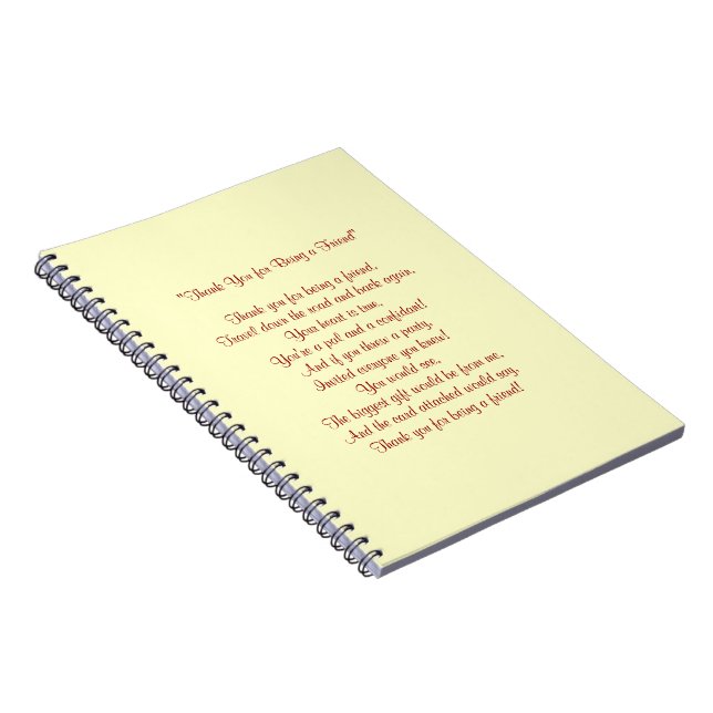 Obrigados para ser meu amigo - caderno (Lado Direito)