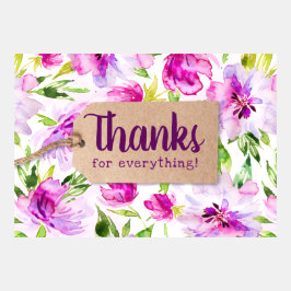 Obrigados para tudo com a marca Kraft nas flores