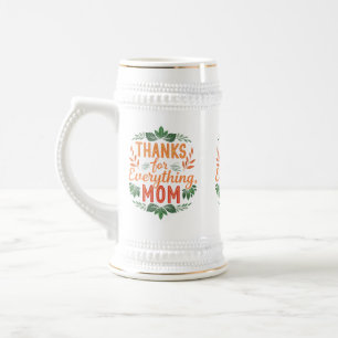 Obrigados para tudo, mãe" - Caneca de cerveja 22 o