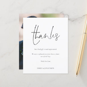 Obrigados recém-casados de Foto de Script de Orçam