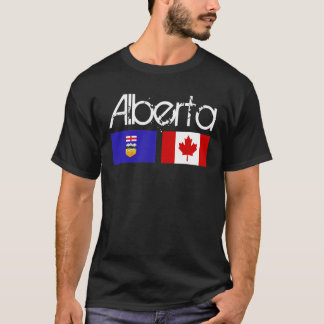 Obscuridade da camisa da bandeira de Alberta