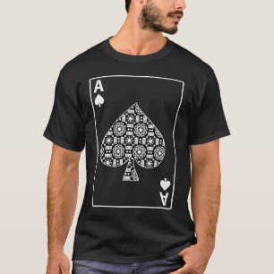 Obscuridade da camisa do cartão T do ás de espad