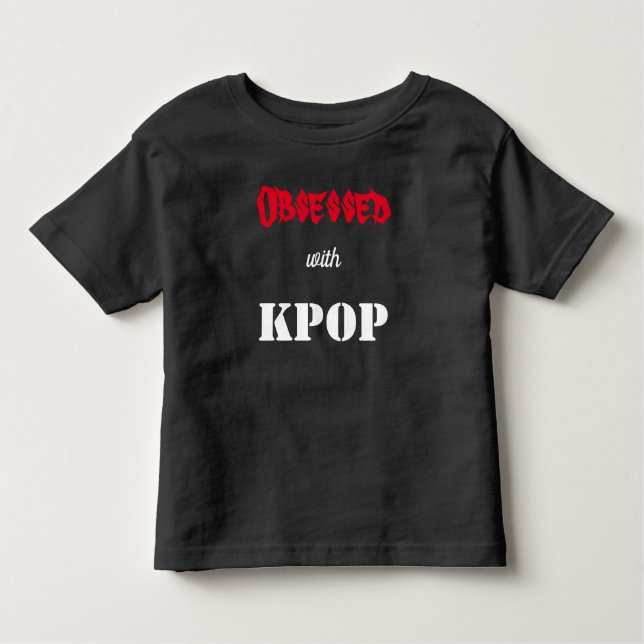 Obsedado com Camiseta de Bebê KPOP (Frente)