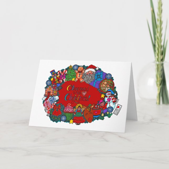 Obsedado com cartão de Natal (Frente)