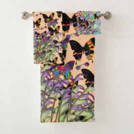 Observando O Conjunto De Toalhas Do Banho Das Borb