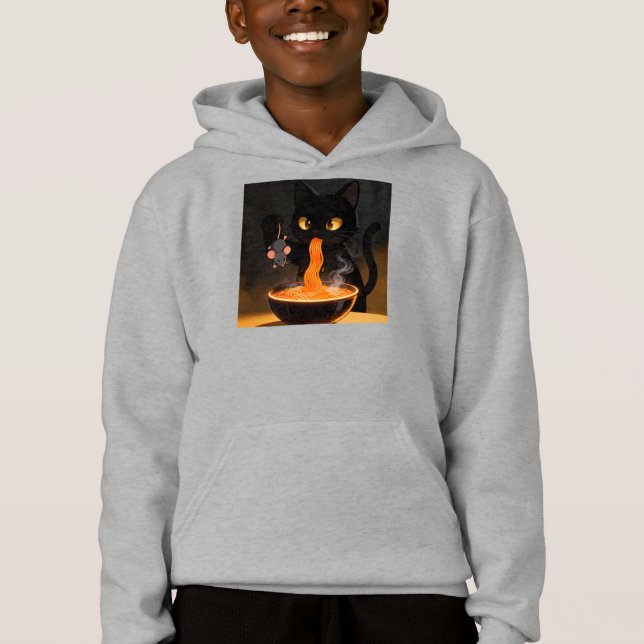 Obsidian Cat & Daring Mouse – Midnight Ramen Feast (Frente)