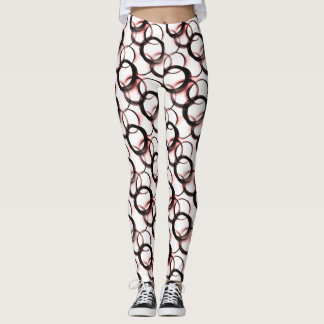 Obsidian Veil Leggings – Monochrome Circles