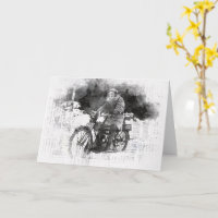 Obtendo Cartão de Aniversário Biker Antigo