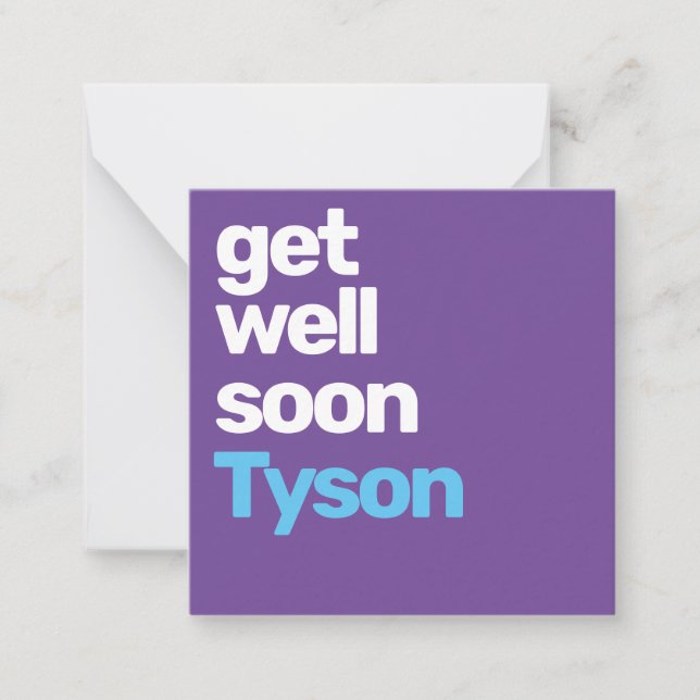 obtenha em breve o mínimo de CARTÃO roxo e moderno (Frente)