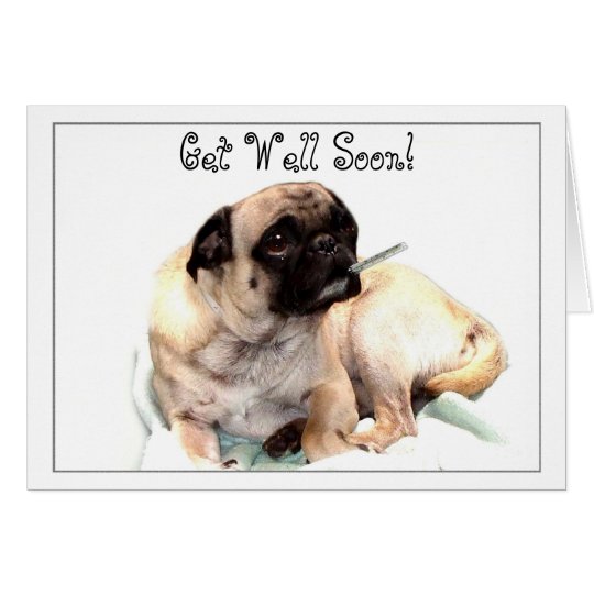 Obtenha logo o cartão bom do pug