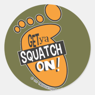 Obtenha o ya Squatch sobre! Etiquetas