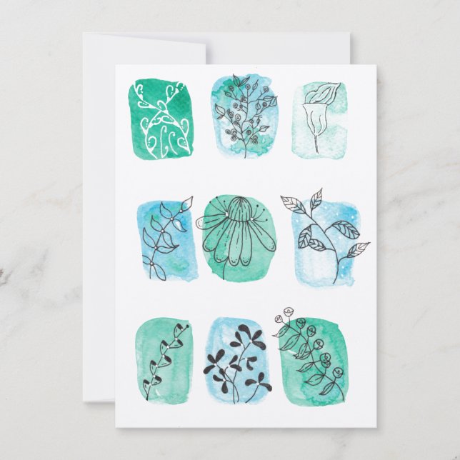 Ocasião botânica de rabisco (Frente)