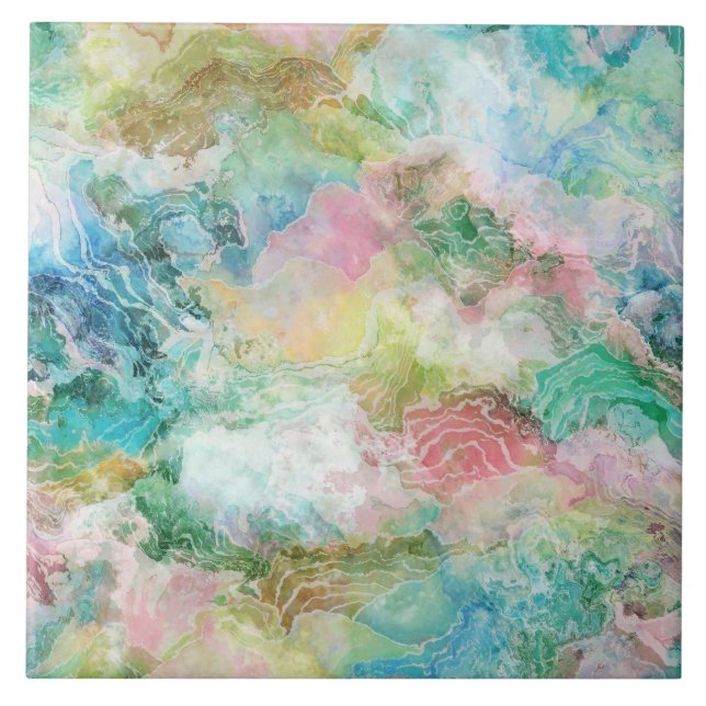 Ocean Abstract Watercolor Grunge Pattern  (Frente)