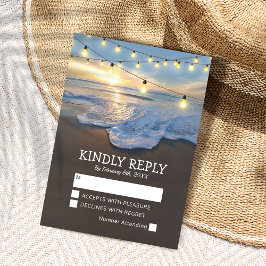 Ocean Beach Sewing String Lights Weding RSVP