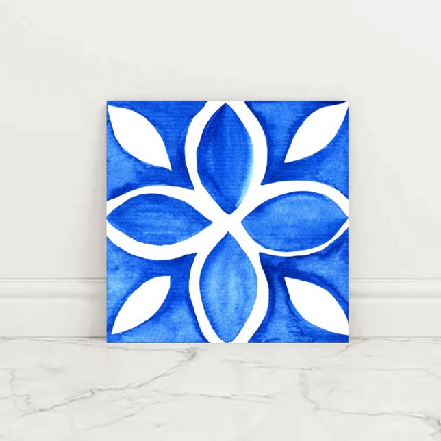 Ocean Bloom Portuguese Minimal Blue and White  (Criador carregado)