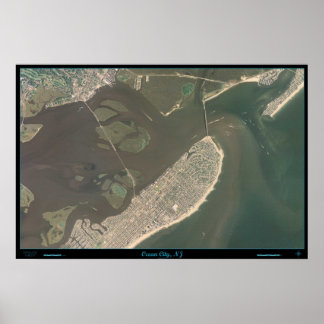 Ocean City, poster de satélite de Nova Jersey