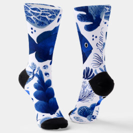 Ocean Coral Reef Crew Socks for men or women