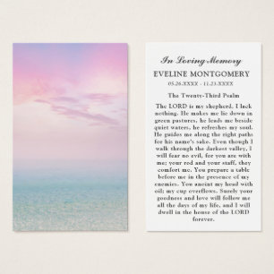 Ocean Sympathy Funeral Memorial Cards