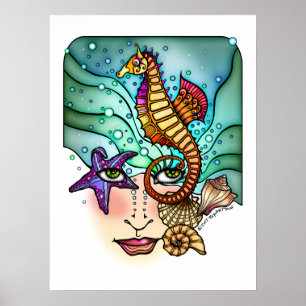 OCEAN VISIONS SEA POSTER ART 18X24