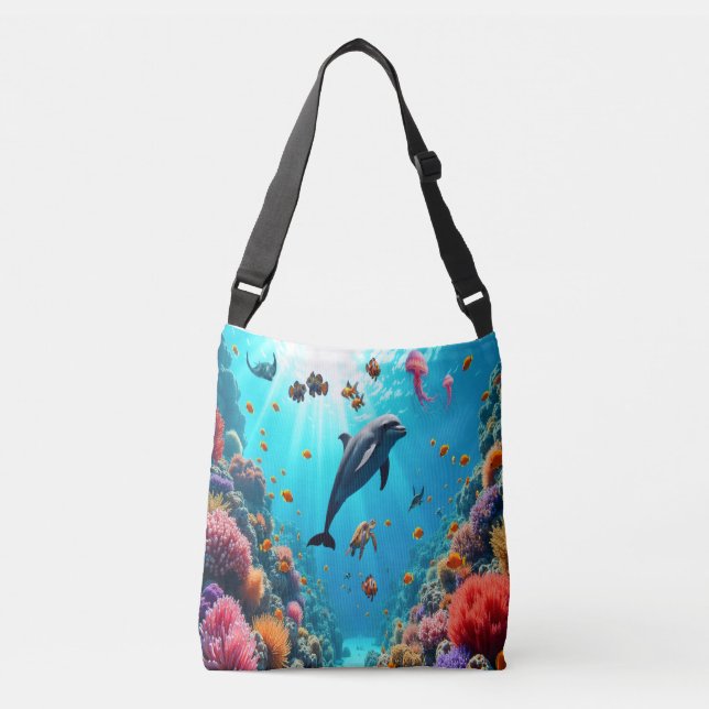Ocean Wonders Coral Reef Tote Bag (Frente)
