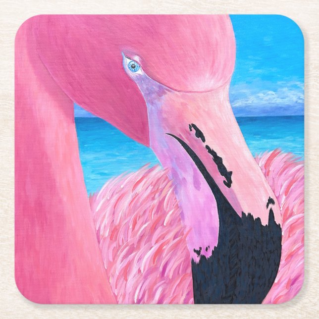 Oceania Flamingo de Cabeça Grande Porta-Copos de P (Frente)