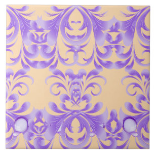 Oceanic Bloom: Harmonia de Ondas Roxas / Arte Na m