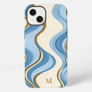 Oceanic Summer Waves Minimalistic With Initial 