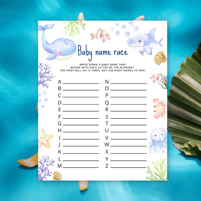 Oceano animal Sob o mar Jogo da raça do nome do be (Criador carregado)
