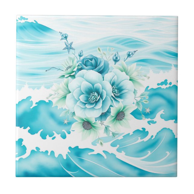 Oceano Aquarela com Seafoam (Frente)